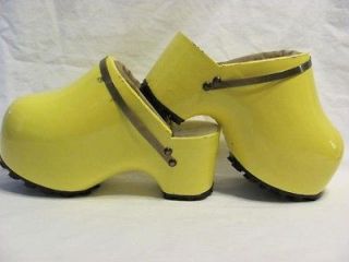 Vintage 70s Famolare Amsterdam Molded Platform Clog Women size 7