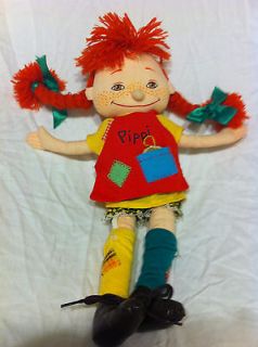 14 Pippi Longstocking Applause Vintage 1988 Red Hair Doll Patch Plush 