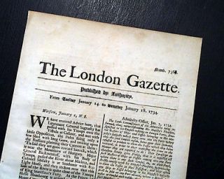  GAZETTE Original Over 250 Years Old Pre Revolution​ary War Newspaper