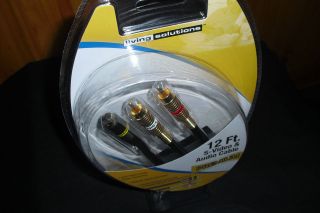 LIVING SOLUTIONS 12FT. S VIDEO&AUDIO CABLE. PREMIUM GOLD PLATED 