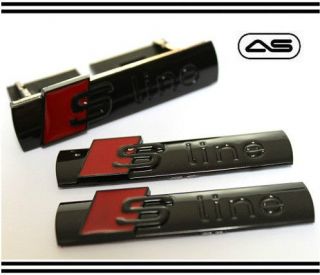 AUDI S Line Badge Black Emblem Grill A3 A4 A5 A6 S3 S4 TT Q7 