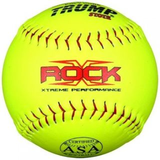 Trump Composite X Rock ASA 44/375 Softball, Yellow, 1/2 Dozen