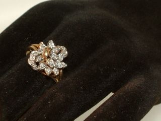Carat Gold 0.20ct diamond cluster ring nickerla