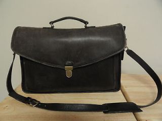 Vintage Black COACH LEATHER Briefcase/Attache/Laptop Bag No.0977 309 