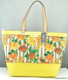 NWT Handbag GUESS Azura Totes Ladies Yellow Authentic USA