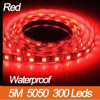   Red 5M SMD 5050 300 Leds Car Strip String Light Waterproof IP65 12V