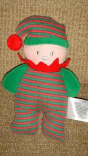 Baby Essentials Red Green Striped Clown Doll Stuffed Plush