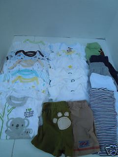 Baby Boy Newborn 0 3 months Onesies, Pants and Shorts Huge Clothes Lot 