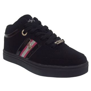 Baby Phat MAILI MID Womens Black Comfort Lace Up Casual Athletic 