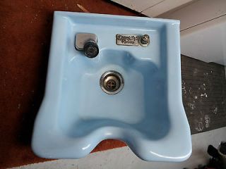 Belvedere Flo Temp Shampoo sink   (Blue) Enameled Cast Iron