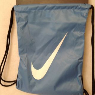 Nike Blue Backpack Cinch Sling Bag NEW Nylon With White Nike Logo