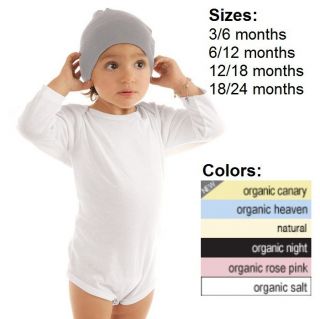 Infant Long Sleeve Organic Eco Onesie Royal Apparel one piece American 