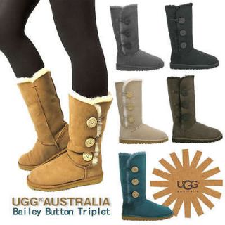 Bailey Button Australia UGGs boots BLACK&Chestnut Tall US size 5,6,7,8 