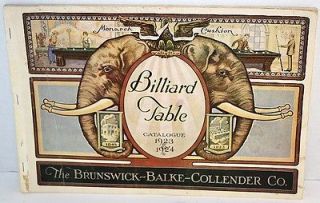 1973 The Brunswick Balke Collender Co. Billiard Table Catalog