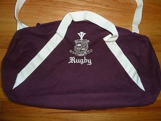 New Ralph Lauren Rugby Maroon Canvas Carryall Duffle Bag