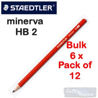 72 (6x12 Pk) BULK STAEDTLER Minerva HB2 Lead Pencils Pack School 