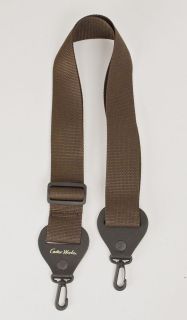 BANJO STRAP BROWN NYLON WITH SOLID LEATHER ENDS QUALITY MADE IN USA