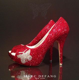 Signature Butterfly Red Swarovski Crystal Heels by MARC DEFANG