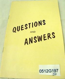 Baldwin Piano Organ Cincinnati OH Questions & Answers Selection Book 