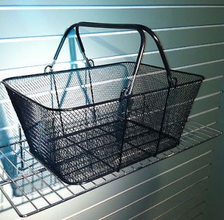 BLACK Wire Mesh Store Shopping Baskets 16W X 12D X 6 12H Lot Of 12 