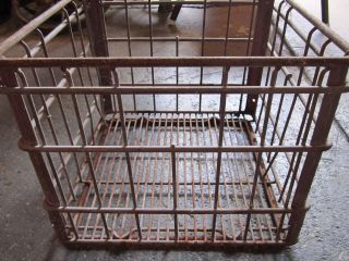 Antique Vintage Rutter Brothers Metal Milk Crate York County, PA E394