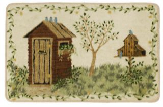 Outhouses By Linda Spivey Rustic Bathroom Accessory Bath Mat Rug