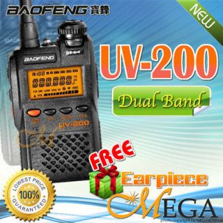 BAOFENG UV 200 Dual Band TWO WAY Radio +EARPIECE