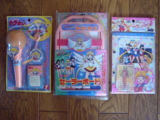 SAILOR MOON Lot of 3 items Mike Set Drawing Board Album Set Made in 