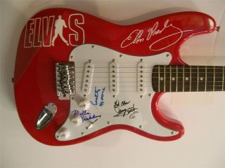 JAMES BURTON SCOTTY MOORE MILLIE KIRKHAM Signed Autograph Guitar ELVIS 