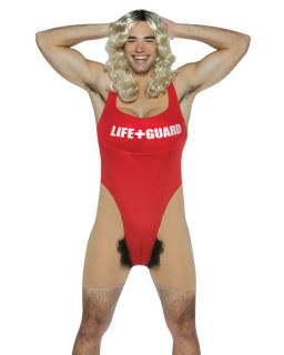 Anita Waxin Baywatch Life Guard Swim Suit Fancy Dress Costume