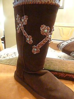 GYPSY SOULE Brown Italian leather bootsLotus size 7
