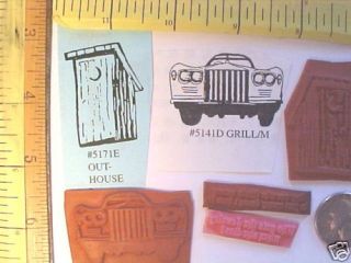 ROLLS ROYCE CAR CHEAP UNMOUNTED RUBBER STAMP & OUTHOUSE