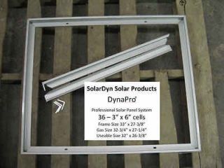 DynaPro DIY Solar Panel Frame Kit for 36   3 x 6 Cells (33 x 27 