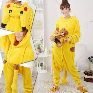 Hot Pokemon Pikachu Japan Anime Jumpsuit Pajamas Clothing Costume 