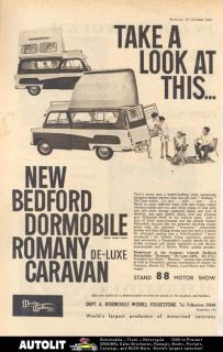 1963 Bedford Dormobile Romany Caravan Camper Ad
