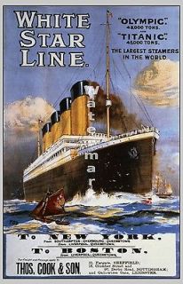 Premium Glossy 11x17 Poster Titanic White Star Line #2