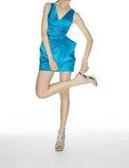 298 BCBG MAX AZRIA RUNWAY TURQUOISE BLUE PARTY DRESS S 2 4 6