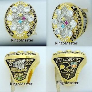   Pittsburgh Steelers Super Bowl Championship Ring Ben Roethlisberger