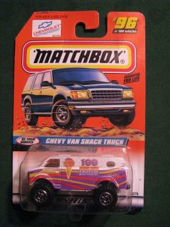 Original Matchbox 99 Series 20 Chevy Van Snack Truck #96 MOC