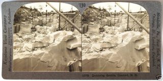 Keystone Stereoview of Granite Quarry & Tools, Concord, NH from 1930 