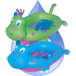 INFLATABLE POOL TOY BOAT Friendly Dragon BLUE OR GREEN