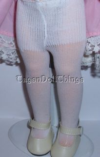 White Tights for 10   12 Inch Dolls 5 PR