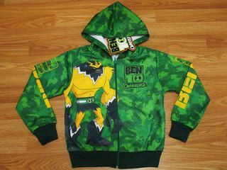 Ben 10 Omniverse Hooded Jacket #134 06 Green Size S age 3 4
