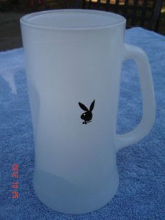 Playboy Bunny Logo  Tall White Beer Stein