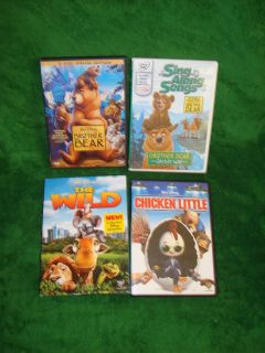 Disney Dvd Lot/Set, Chicken Little, The Wild, Brother Bear + BB Sing 