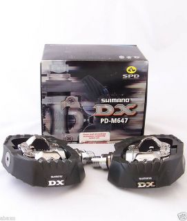 SHIMANO DX PEDALS PD M647 BRAND NEW IN BOX WITH CLEATS
