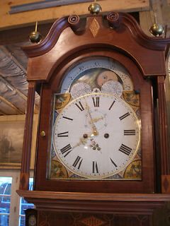 Antique Inlaid Grandfather/ Tall Case Clock
