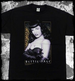 Bettie Page   Leopard Print t shirt   Official   FAST SHIP