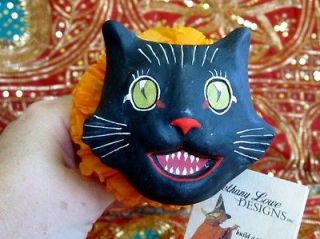 Halloween Bethany Lowe Black Cat Party Horn Noisemaker Black Cat 