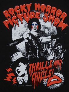 ROCKY HORROR PICTURE SHOW T shirt Thrills And Chills Womens JUNIORS 
